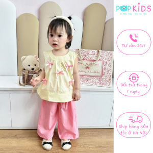 Sét Bộ Bé Gái Đính Nơ