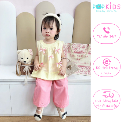 Sét Bộ Bé Gái Đính Nơ
