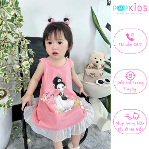 Váy Đuôi Cá Bé Gái Phối Chân Ren