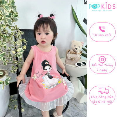Váy Đuôi Cá Bé Gái Phối Ren