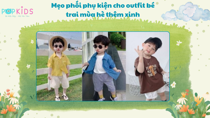 outfit bé trai mùa hè