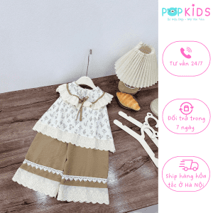 Set Bộ Đũi Nâu Be Bé Gái