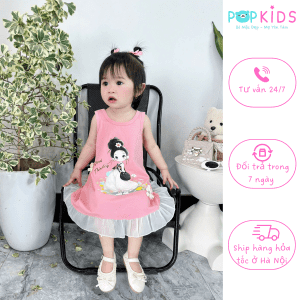 Váy đuôi cá bé gái phối ren